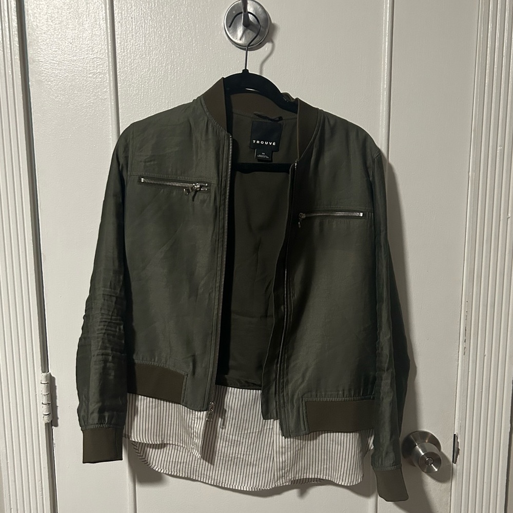 Cute Olive green light weight coat from Nordstrom